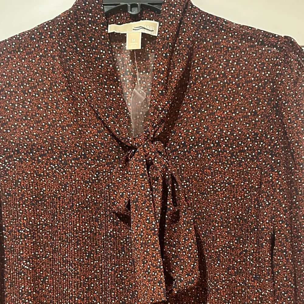 MICHAEL Michael Kors Speckled Maroon Blouse – Size Medium - Picture 2 of 4